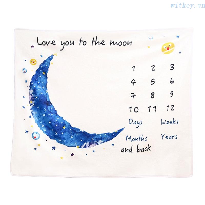 Khăn Quấn In Họa Tiết Mặt Trăng Màu Xanh Dương Đánh Dấu Cột Mốc Phát Triển Theo