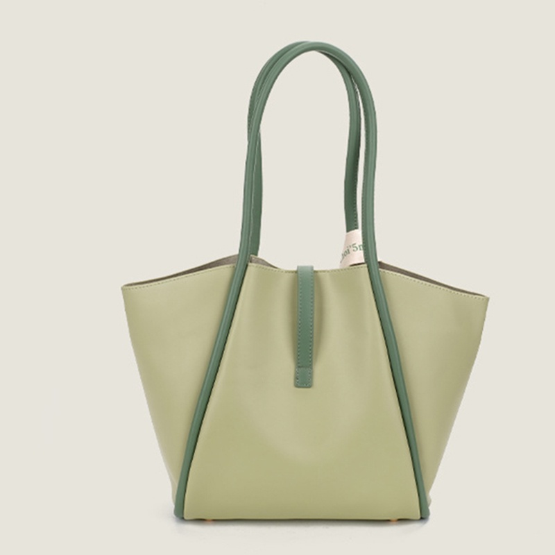 Ielgy Túi Xách tote Bằng Lụa Sức Chứa Lớn Phối Khăn Quàng Cổ Màu Sắc Tương Phản Di Động Chất Lượng Cao Cho Nữ