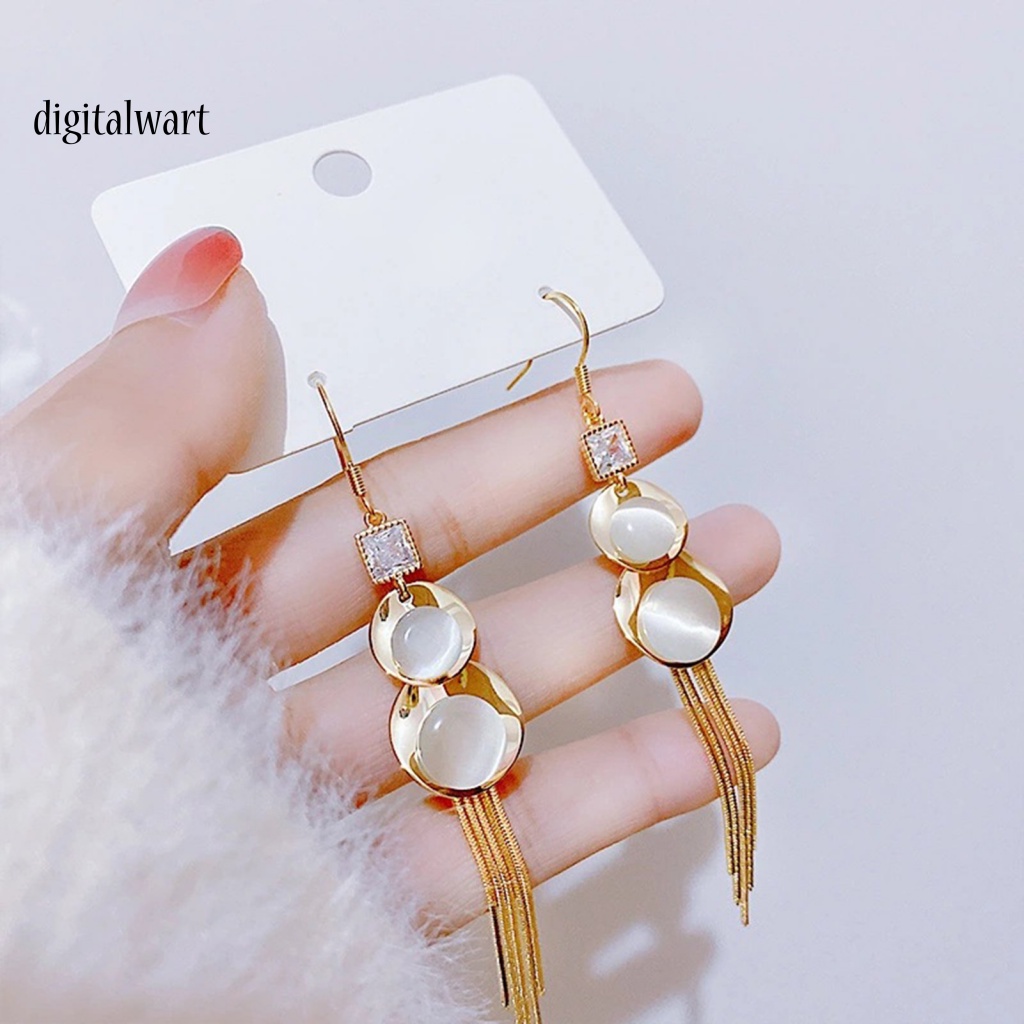 Kỹ Thuật Số| 1 Đôi Bông Tai Hình Hồ Lô Đính Đá Opal