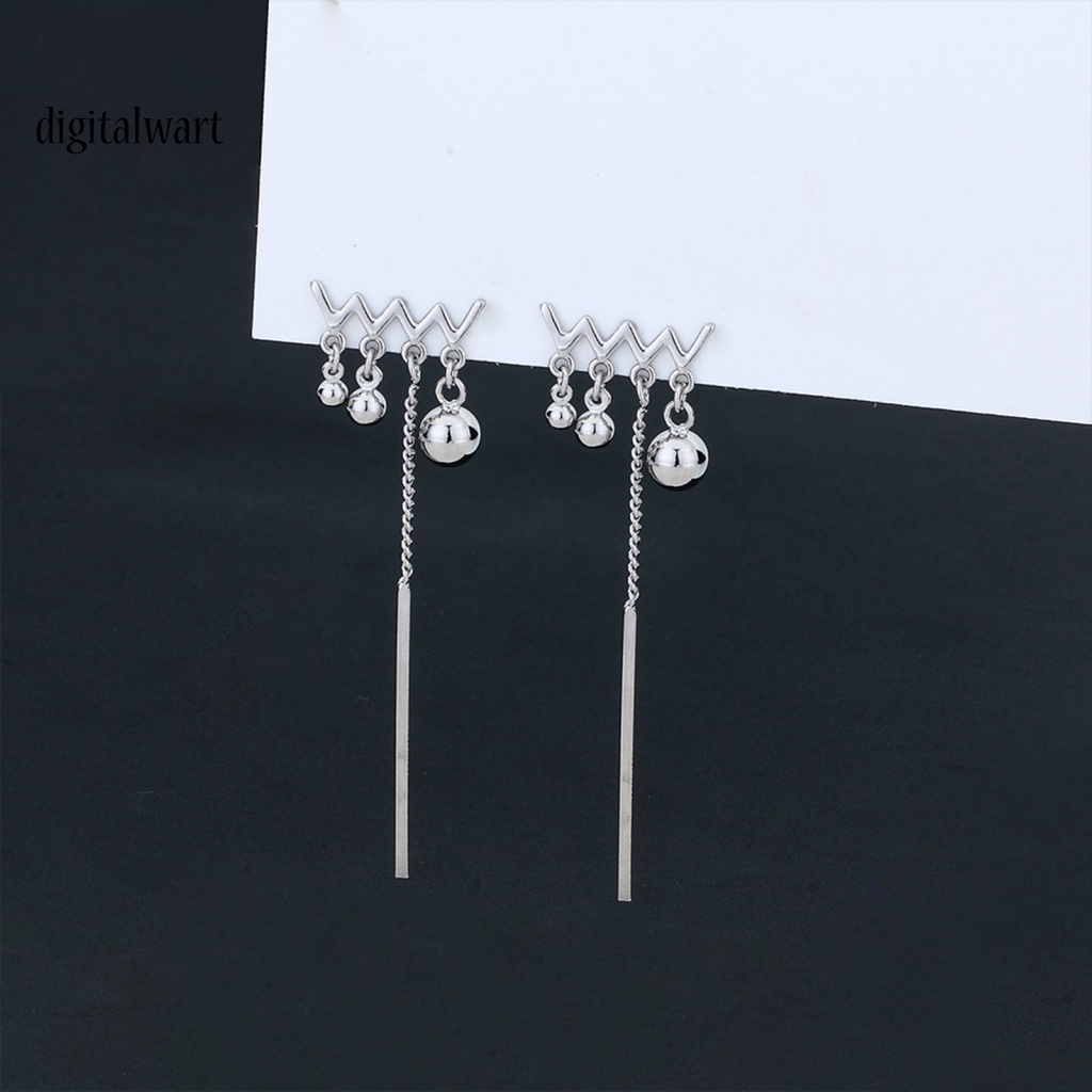 Kỹ Thuật Số| 1 Khuyên Tai Tròn Mạ Tua Rua Gợn Sóng Phong Cách Punk Cho Nữ