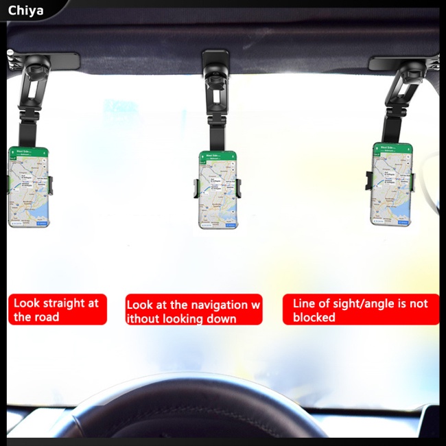 Giá Đỡ Điện Thoại / Gương Chiếu Hậu Đa Năng Tùy Chỉnh Tiện Dụng Cho Xe Hơi