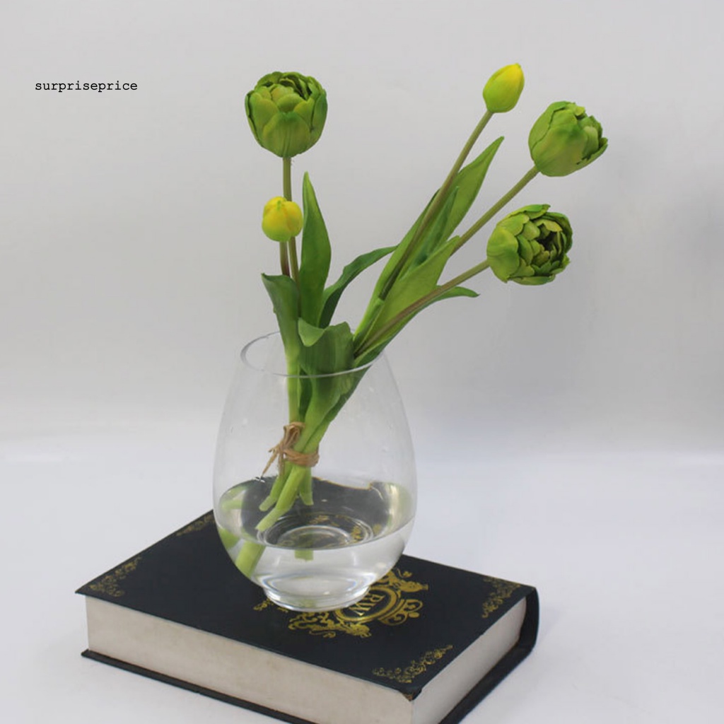 1 Bó Hoa Tulip Nhân Tạo Bằng Nhựa PVC Không Cần Khoan Lỗ Dùng Trang Trí Nhà Cửa