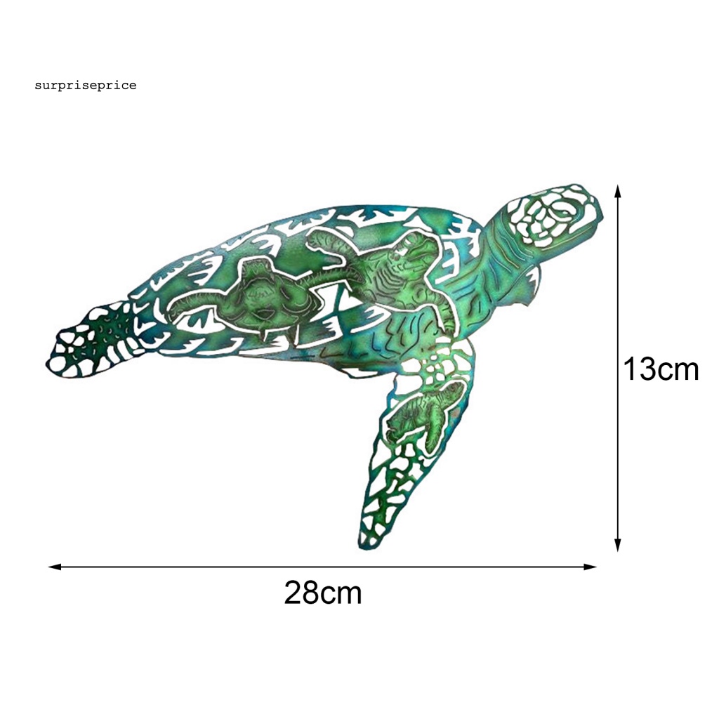 Phụ Kiện Treo Tường Trang Trí Hình Rùa Biển Bằng Kim Loại Chống Biến Dạng