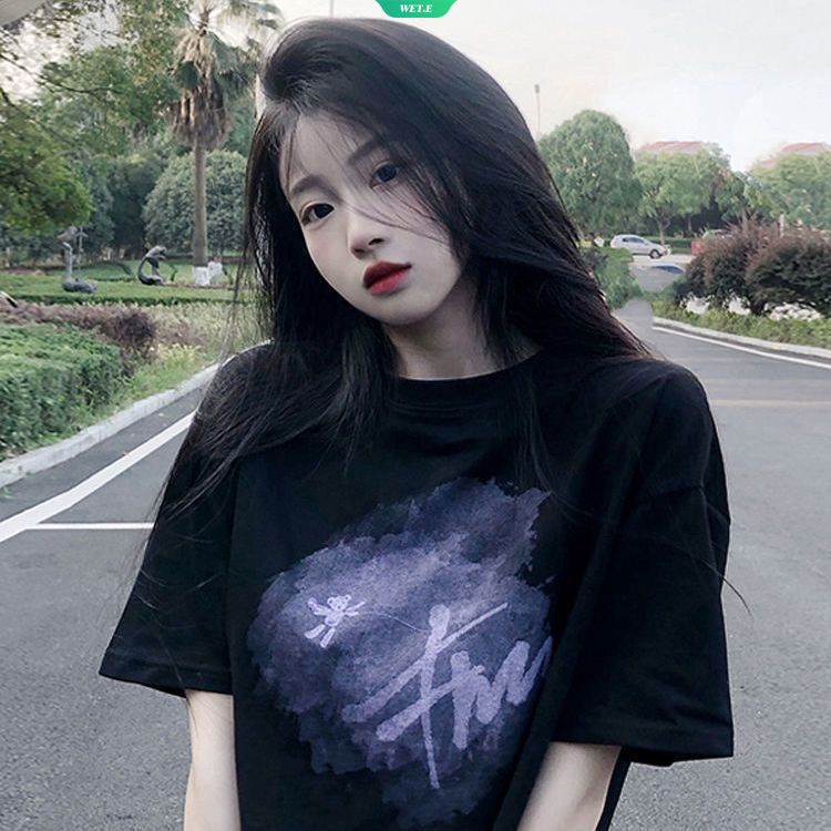 Áo Thun Tay Ngắn Dáng Rộng Thời Trang Mùa Hè Hàn Quốc 2023 Cho Nữ