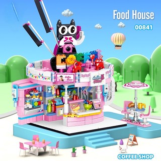 Bộ đồ chơi lắp ráp sushi nhà hàng quán cà phê nhà hàng