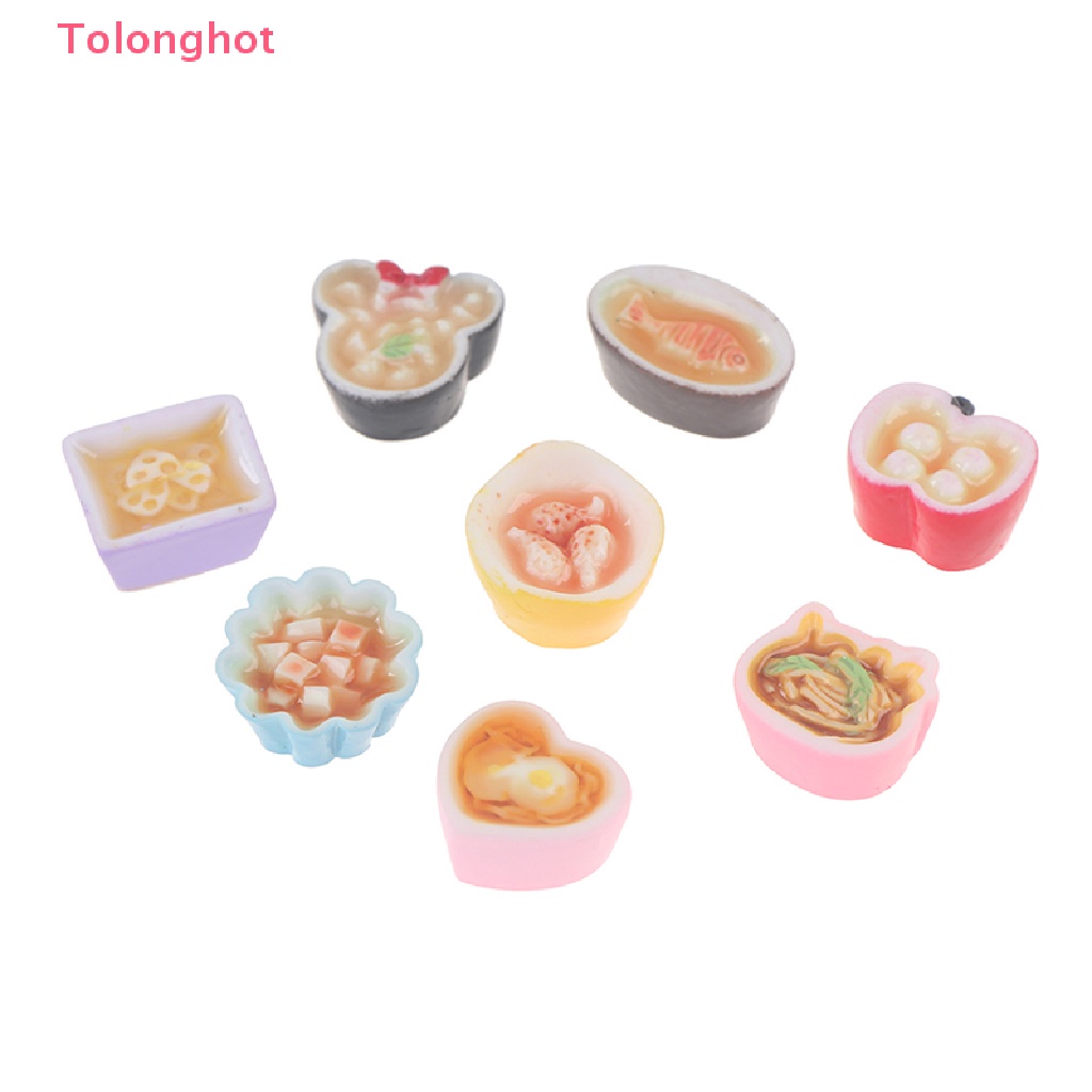 Set 2 Mô Hình Thức Ăn Bằng Nhựa Resin Trang Trí Nhà Búp Bê