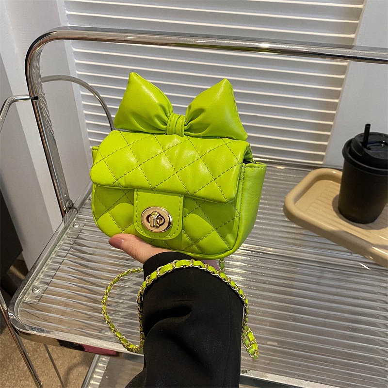 Túi Xách Đeo Vai Cỡ Nhỏ Phối Dây Xích Đính Nơ Thời Trang Xuân Hè 2023 Dành Cho Nữ