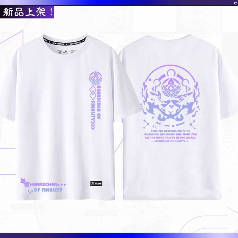 Áo Thun Tay Ngắn Cổ Tròn In Hình Game Honkai Va Chạm 3D Thời Trang Mùa Hè Cho Nam Và Nữ
