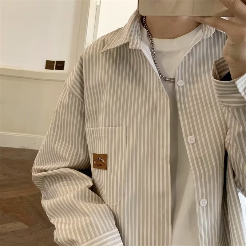 Áo Sơ Mi Tay Dài Kẻ Sọc Thời Trang Trẻ Trung Cho Nam