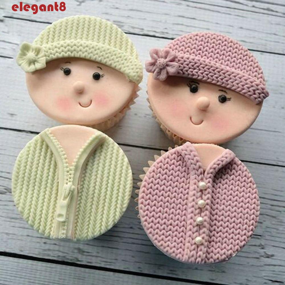 Khuôn Tạo Hình In Họa Tiết Thanh Lịch Trang Trí Bánh Cupcake
