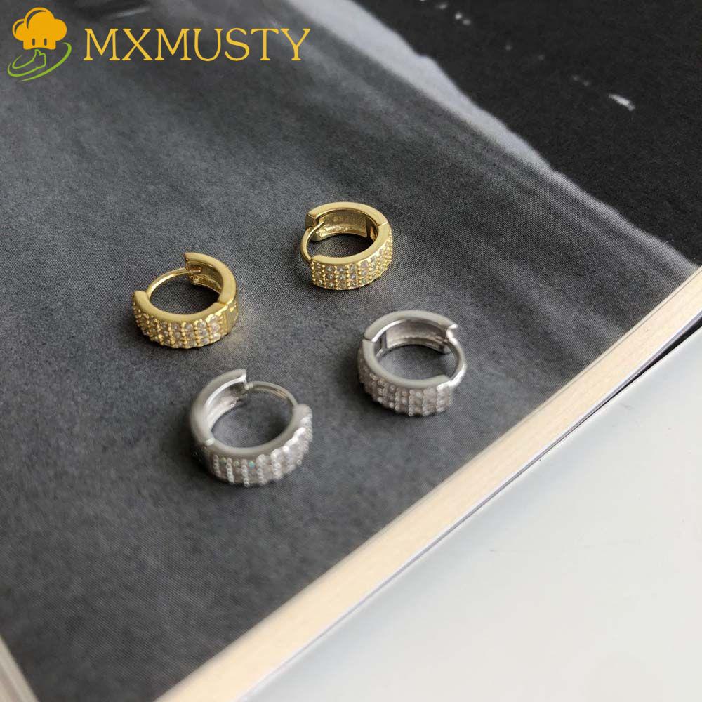 Bông Tai Dạng Vòng Thời Trang Dành Cho Nam Và Nữ|Khuyên Tai Tròn Đính Đá Zircon Nhiều Màu Sắc Đơn Giản Phong Cách Hàn Quốc Unisex