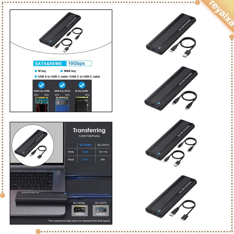 Hộp Đựng Ổ Cứng Ngoài M.2 USB C 10 Gbps Bằng Hợp Kim Nhôm