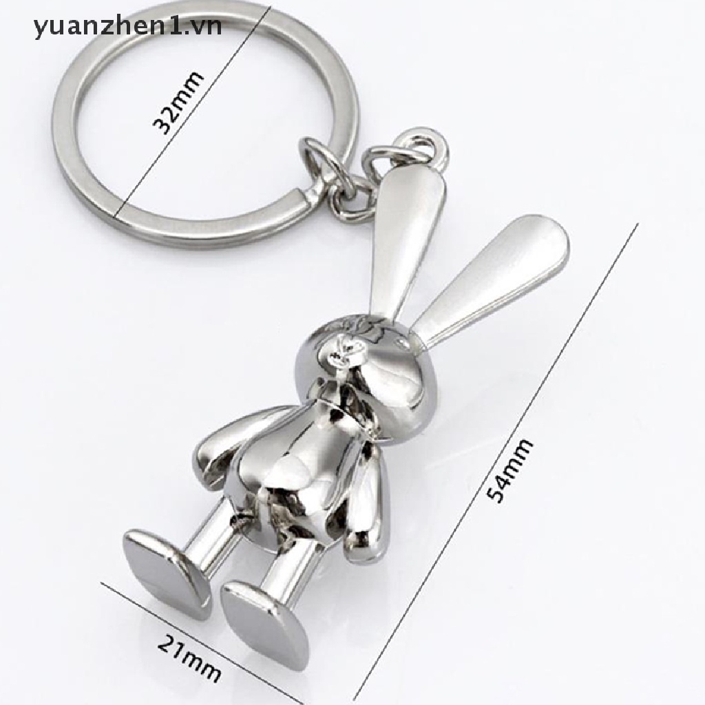 Móc Khóa Hình Thỏ Bằng Kim Loại Dễ Thương