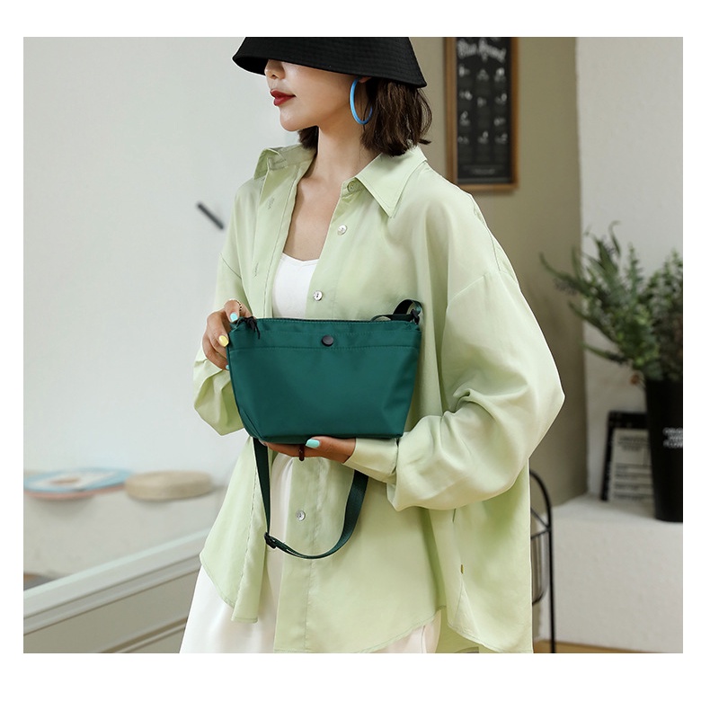 Túi Xách Đeo Chéo Thời Trang Cho Nữ Túi Đeo Chéo nylon Màu Trơn Chống Nước Thời Trang Cho Nữ