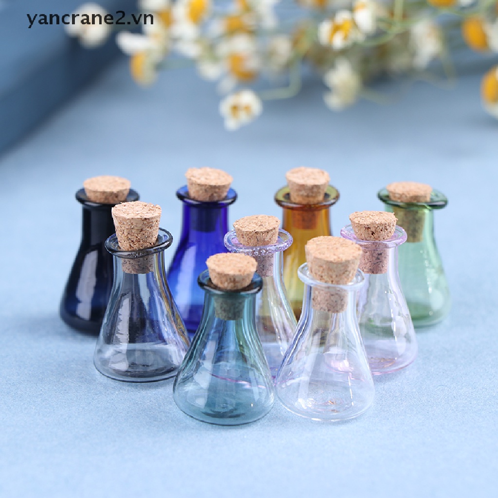 Bộ 2 Lọ Điều Ước Mini Bằng Thủy Tinh Màu Sắc Xinh Xắn {yancrane2.vn}