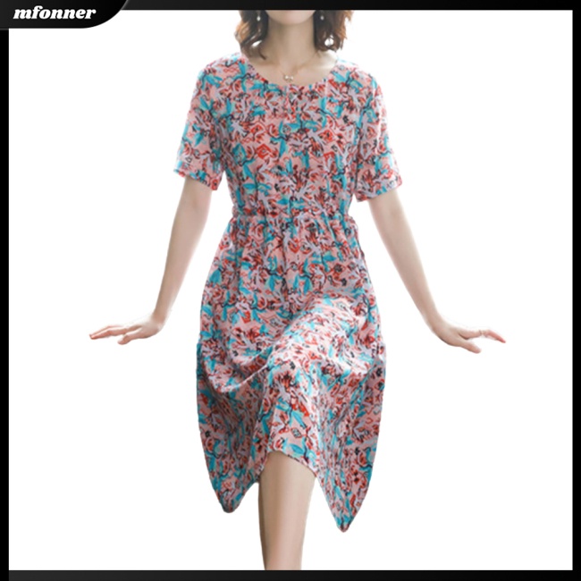 Đầm Tay Ngắn Thiết Kế Thoải Mái Thời Trang Mùa Hè Cho Nữ