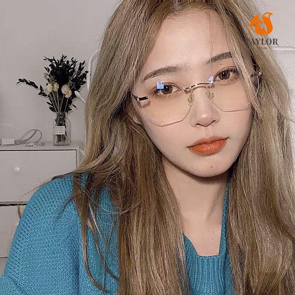 Kính đọc sách TAYLOR1 gọng kim loại chống ánh sáng xanh phong cách Hàn Quốc cho nữ