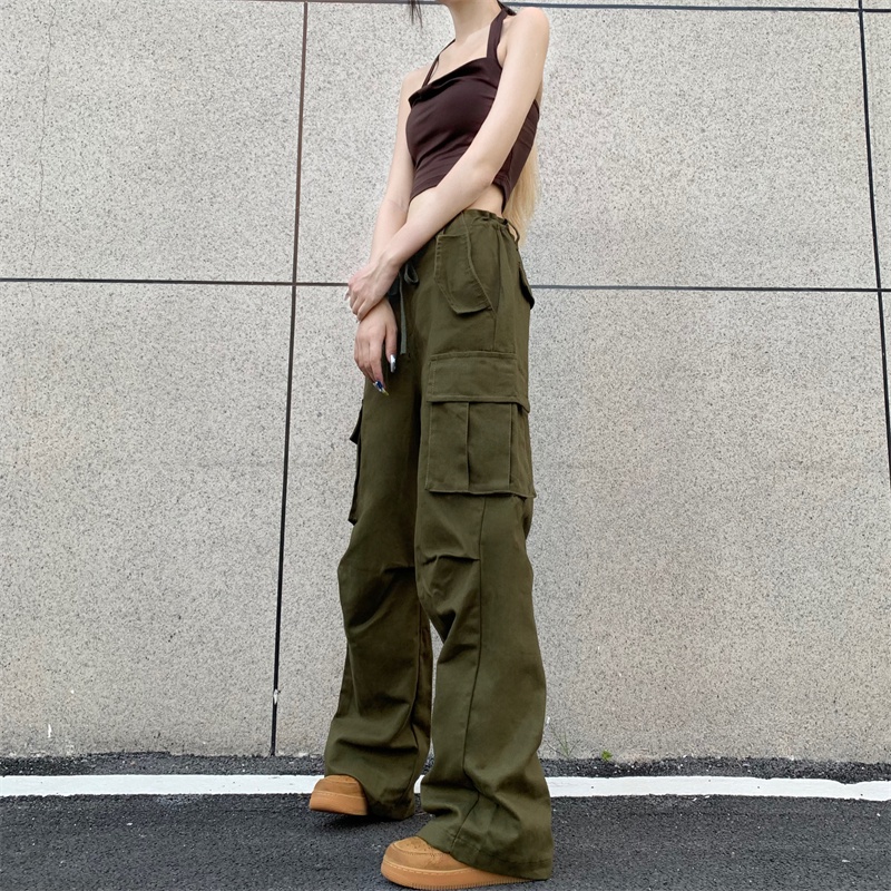 Quần Dài Phong Cách Retro RENJIANVSHENG Hàn Quốc Độc Đáo