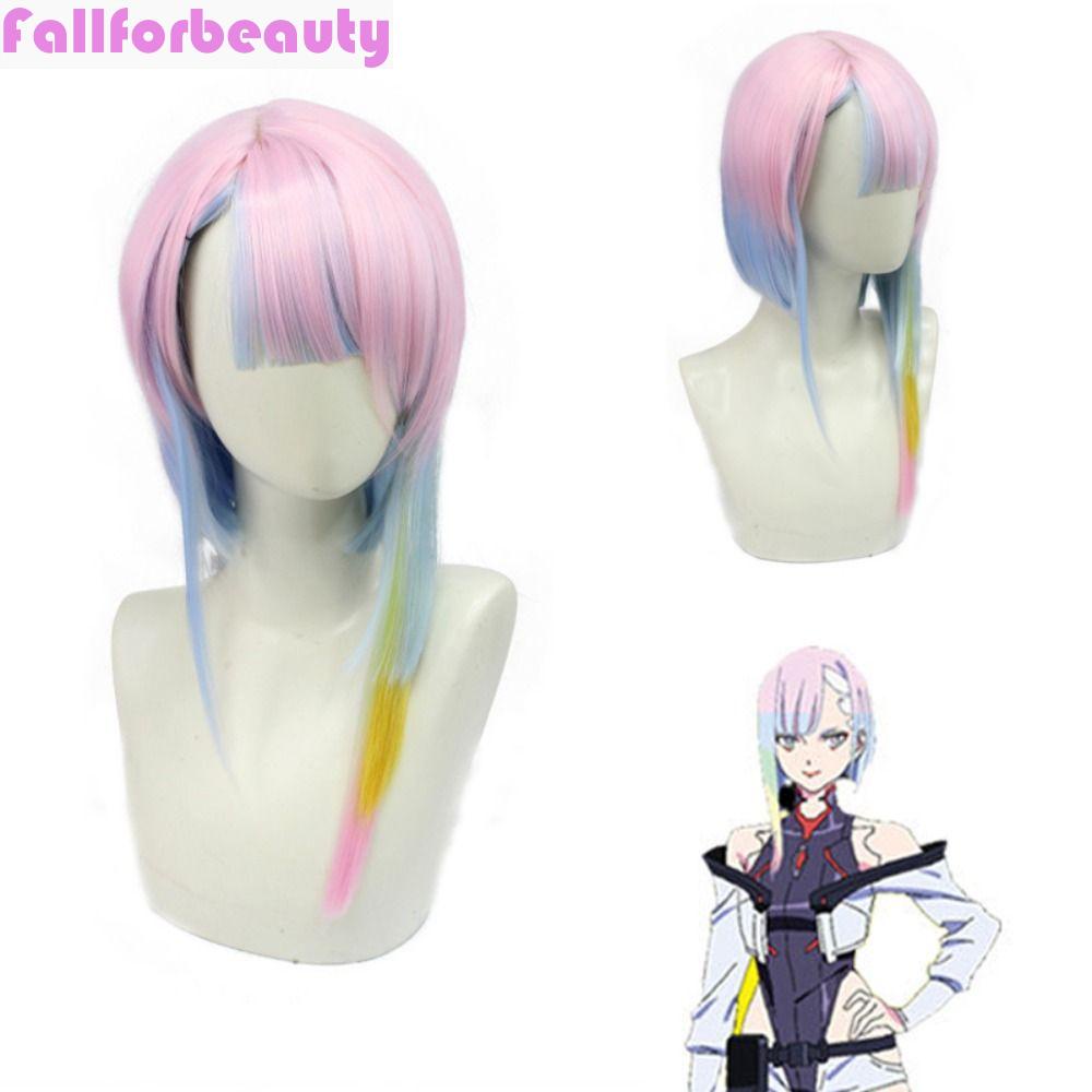 Tóc Giả Mềm Mượt Màu Gradient Hóa Trang Nhân Vật Lucy Edgerunners