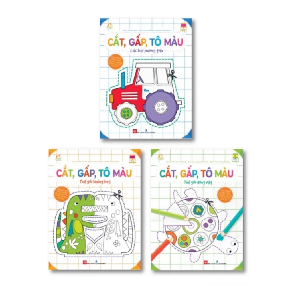 Sách - Combo Cắt, Gấp, Tô Màu (Bộ 3 Cuốn) (DTI)