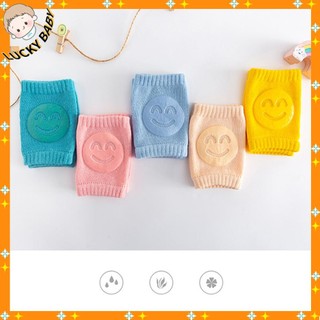 LUCKYBABY Miếng đệm đầu gối bò Chống trượt Cotton thoáng khí Bảo vệ cho bé Unisex trẻ sơ sinh