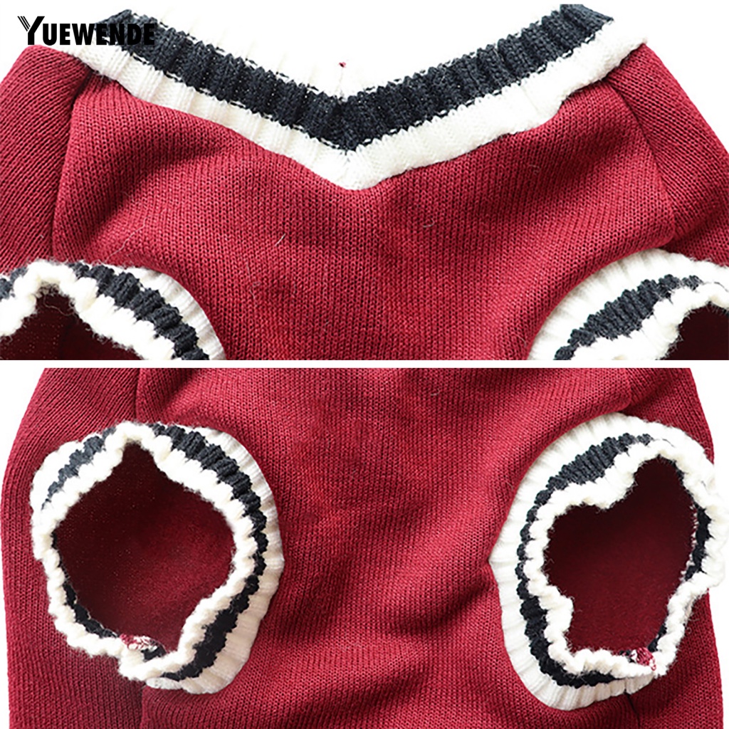 Áo Len Không Tay Cổ Chữ V Thời Trang Cho Thú Cưng