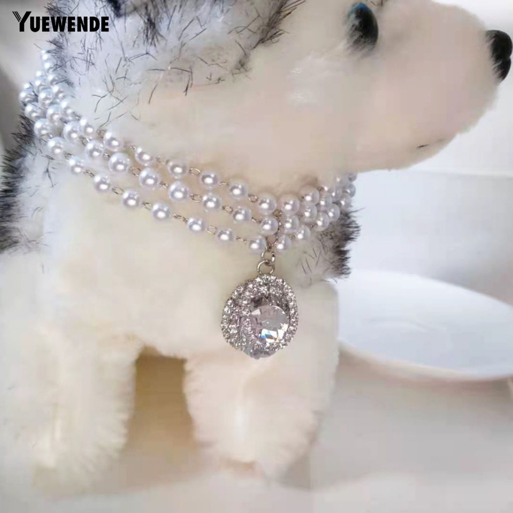 Ye.b Vòng Cổ Màu Bạc Lấp Lánh Dễ Phối Đồ Mặc Hàng Ngày Cho Chó Mèo