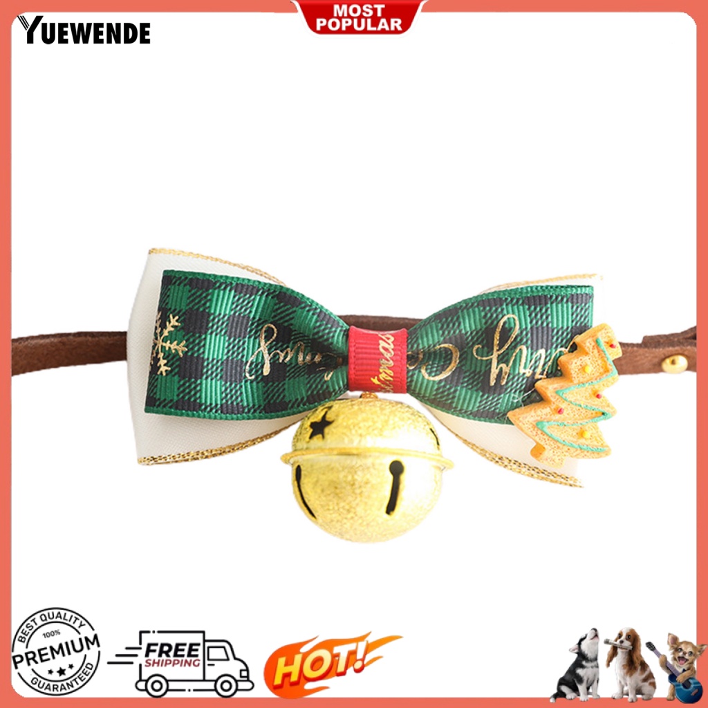 Vòng Cổ Gắn Chuông Họa Tiết Giáng Sinh Thời Trang Cho Thú Cưng