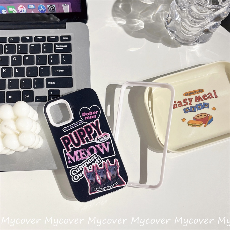 Ốp Điện Thoại Silicon Họa Tiết Chú Chó Doberman Dễ Thương Cho Iphone 11 12 13 14 Pro Max X Xr Xs 8 7 6 Plus SE 2020
