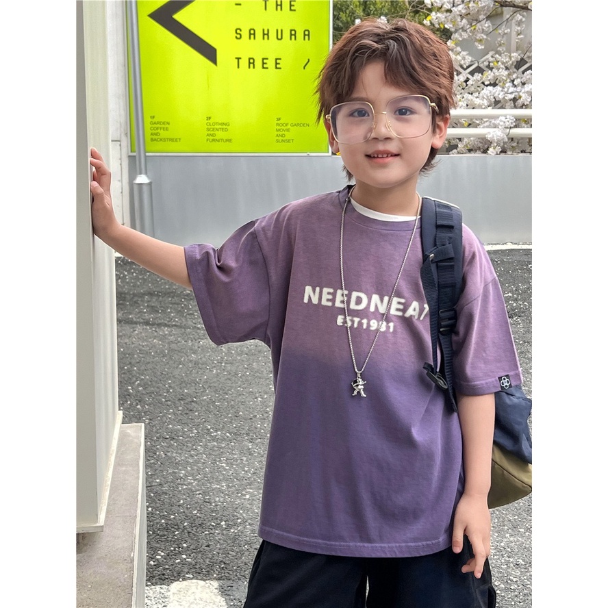 Áo thun cho bé ombre Needneat AB709 sz 90-160, áo phông trẻ em thời trang Hàn Quốc