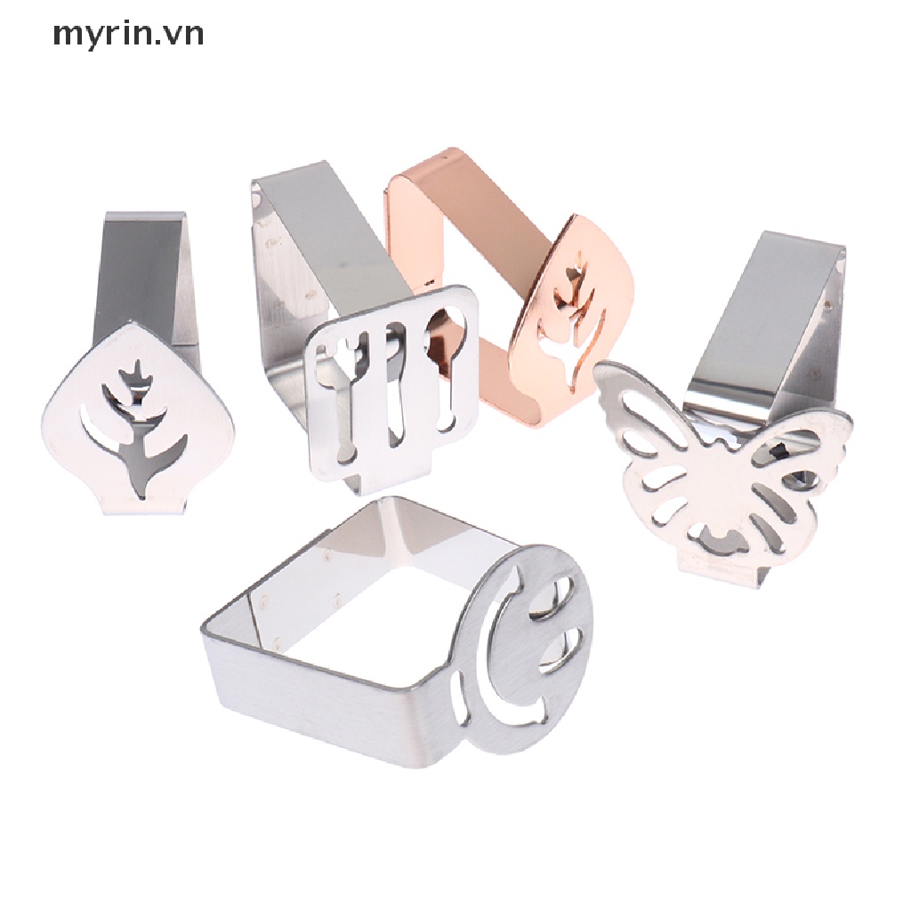 Kẹp Cố Định Khăn Trải Bàn Bằng Thép Không Gỉ Hình Chiếc Lá