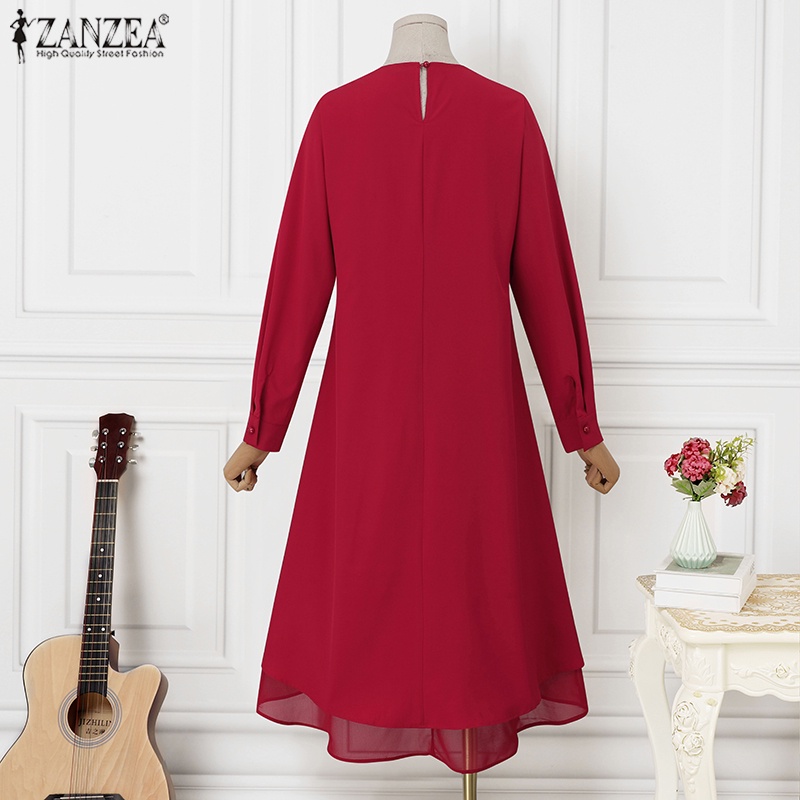 Zanzea Áo Thun Dài Tay Phong Cách Đường Phố Hồi Giáo Cho Nữ
