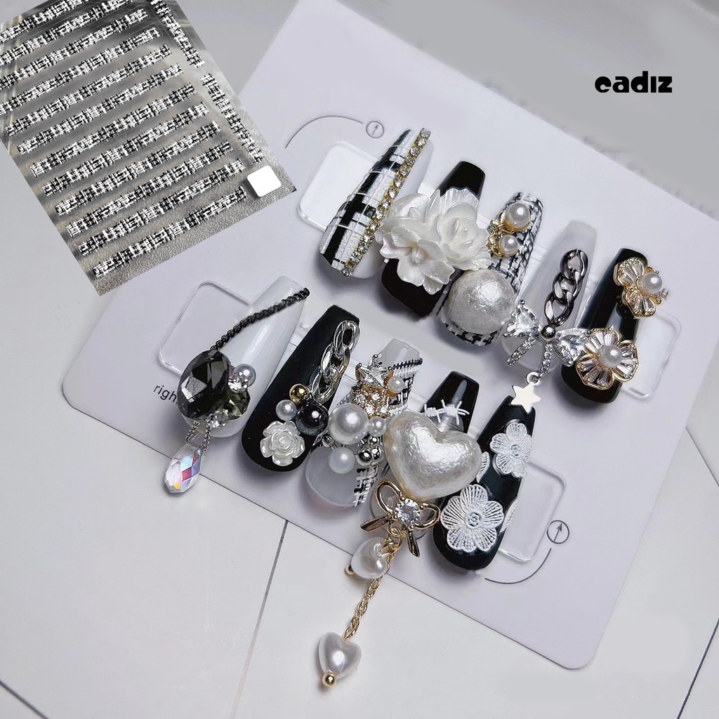 Miếng Dán Trang Trí Móng Tay 5D Tự Dính Không Phai Màu DIY