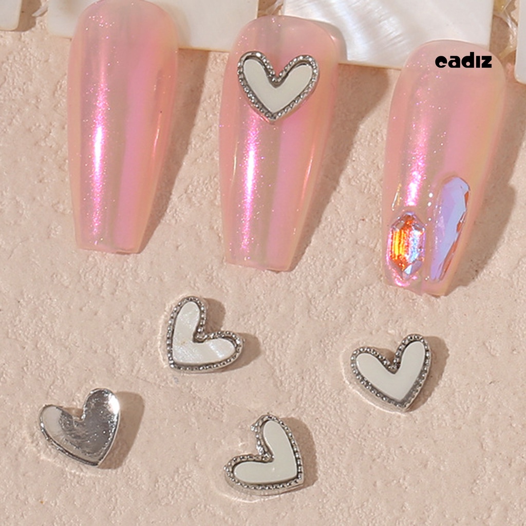 Set 10 Phụ Kiện Trang Trí Móng Tay Nghệ Thuật Bằng Hợp Kim Ba Chiều Độ Bóng Cao Hình Nơ Hoa Trà