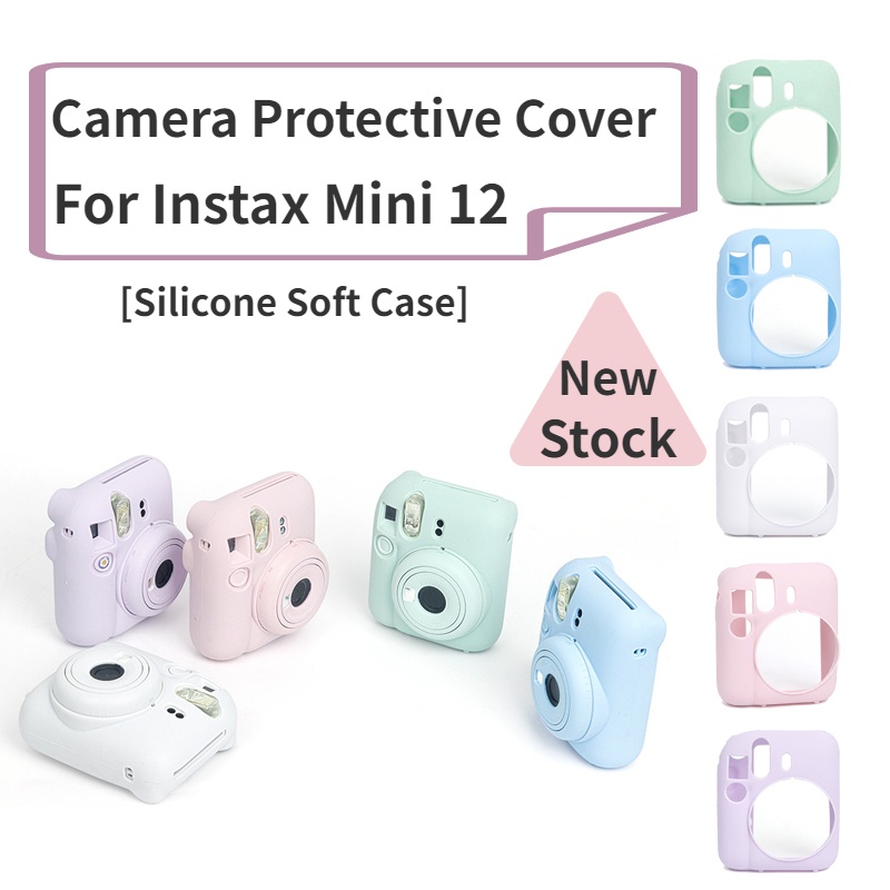 Ốp Điện Thoại Silicon Dẻo Màu Trơn Cho Máy Ảnh Polaroid Instax Mini 12 Mini12