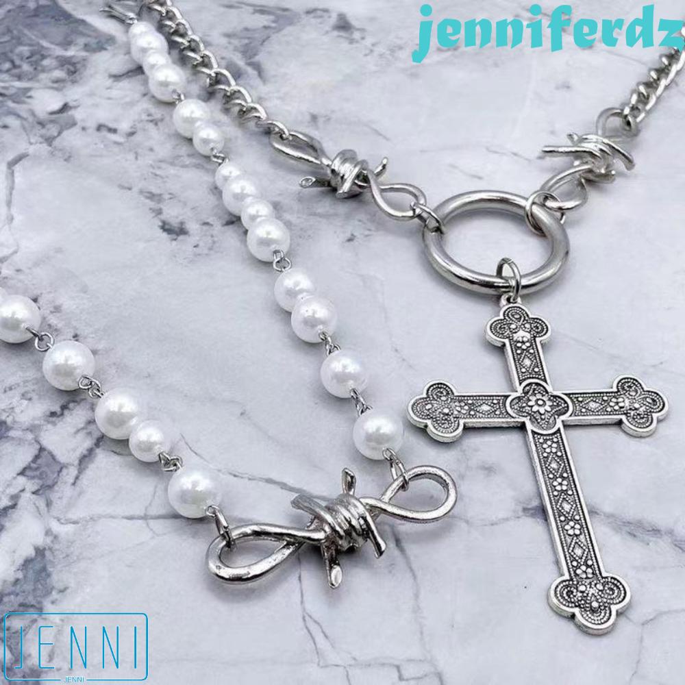 Vòng Cổ Choker Nhiều Lớp Mặt Thánh Giá Thời Trang Cho Nữ