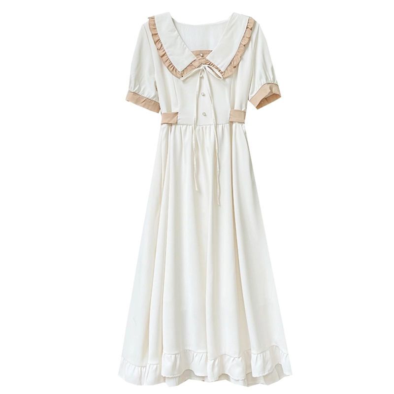 Đầm Thời Trang Mùa Hè 2022 Màu Trắng Phong Cách Mori Mới Cho Nữ