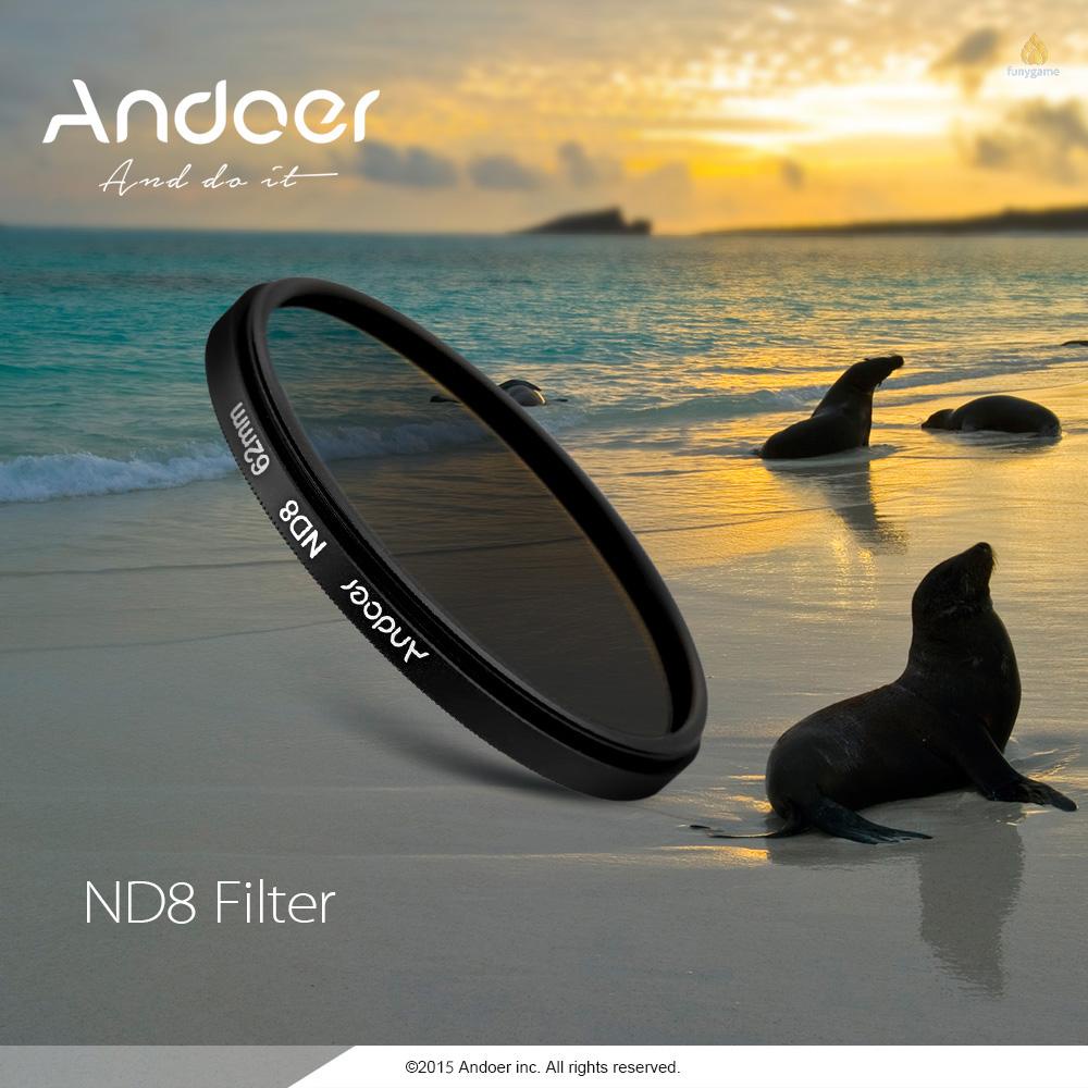 Bộ Lọc Phân Cực Andoer 52mm UV + CPL + ND8 ND8 Cho Máy Ảnh Pentax DSLR