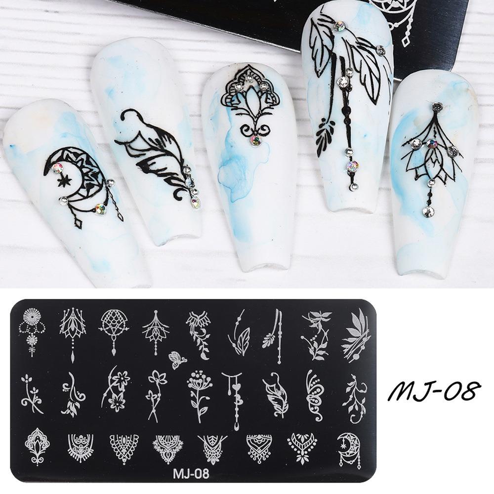 26EDIE Khuôn In Họa Tiết Trang Trí Móng Tay Nghệ Thuật