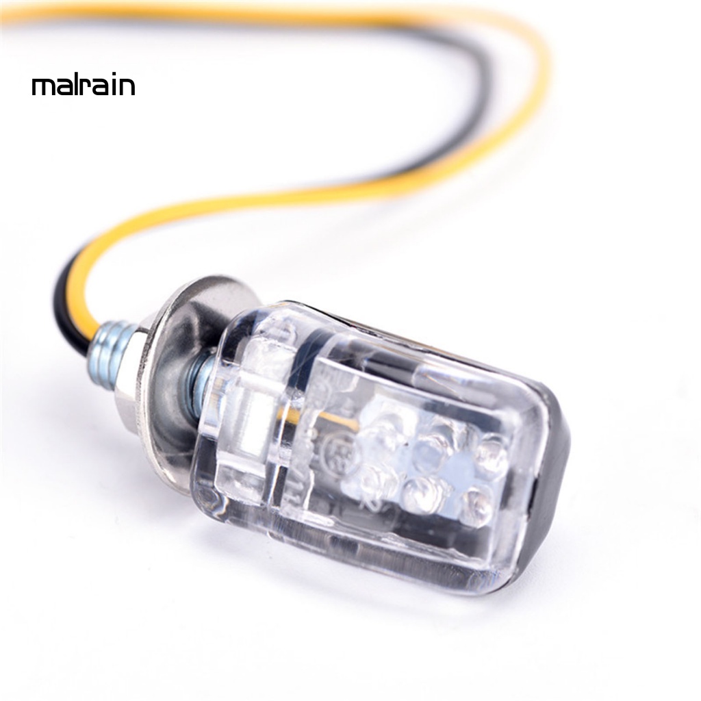 Set 2 Đèn Xi Nhan 12V 6LED Mini Ánh Sáng Hổ Phách Dành Cho Xe Mô Tô