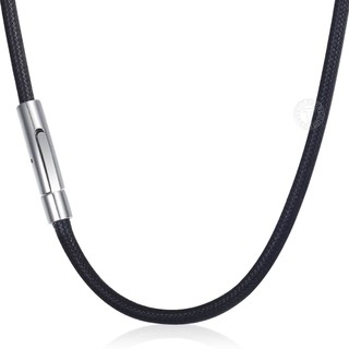 3mm Brown Black Man-made Leather Necklaces for Men Stainless Steel Magnetic Clasp Mens Leather Cord