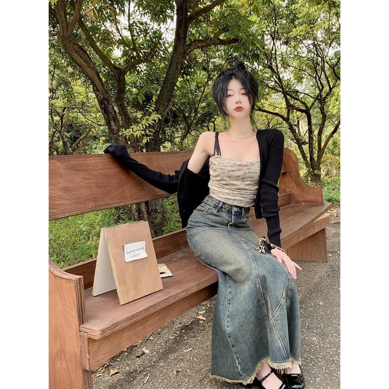 Áo Hai Dây Dáng Ôm In Chữ Thời Trang Mùa Hè Hàng Mới Dành Cho Bạn Nữ