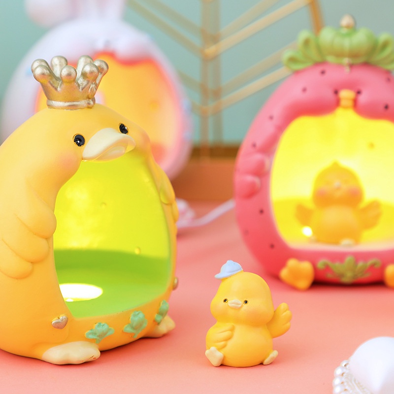 Đèn Ngủ Để Bàn Hình Thú Cưng Hoạt Hình Bằng Nhựa resin Dễ Thương Sáng Tạo Dùng Trang Trí Phòng Ngủ