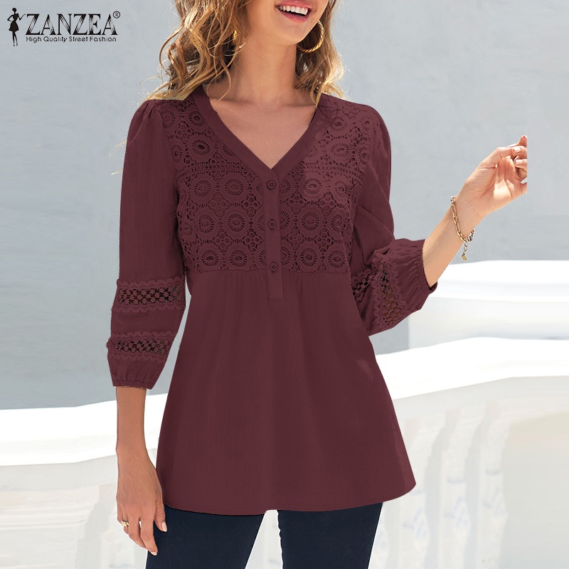 Zanzea Áo Nữ Tay Lửng Cổ Chữ V Thời Trang Quyến Rũ