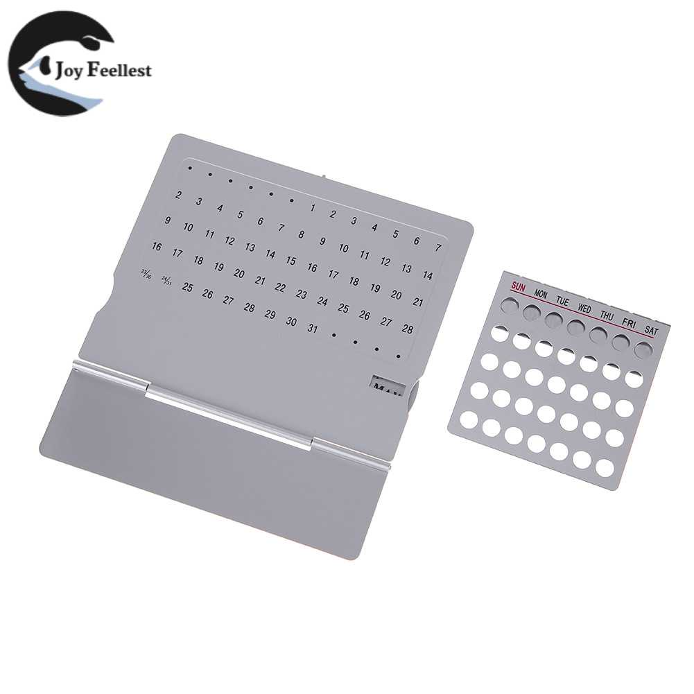 Aluminium Alloy Assembling Calendar Foldable Silvery Durable for Office Supplies