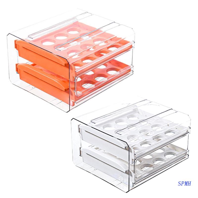 Hộp Đựng Trứng Trong Suốt 2 Tầng Có Thể Xếp Chồng Lên Nhau Tiện Dụng Cho Nhà Bếp