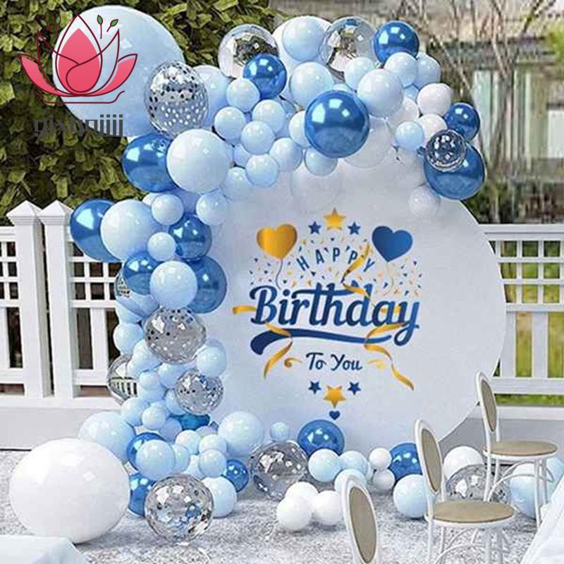 Bộ Bong Bóng Cao Su Màu Xanh Macaron Trang Trí Tiệc Sinh Nhật / Đám Cưới / Sinh Nhật Cho Bé