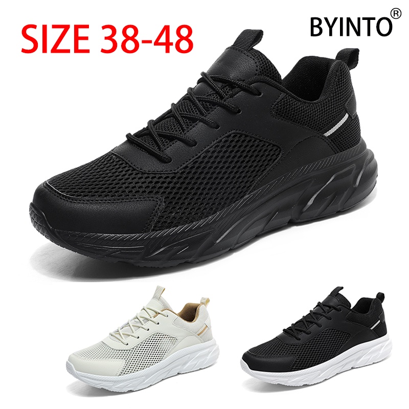 Giày Thể Thao Đế Mềm Siêu Nhẹ Phối Lưới Thoáng Khí Size Lớn 38-48 Thời Trang Cho Nam