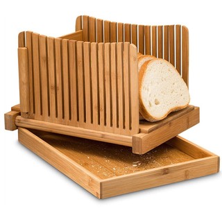 Nature Bamboo Bread Slicer For Homemade Bread Foladable & Compact Bread Slicer