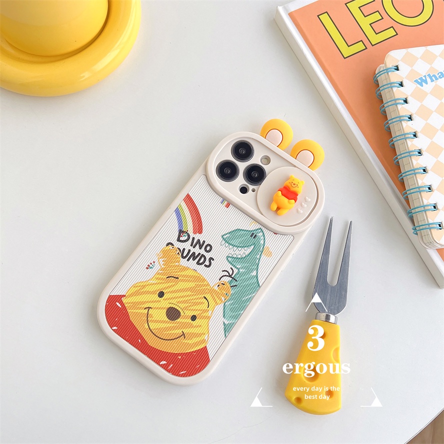 Ốp Điện Thoại TPU Mềm Hình Gấu Pooh 3D Dễ Thương Cho IPhone 14 13 12 11 Pro Max